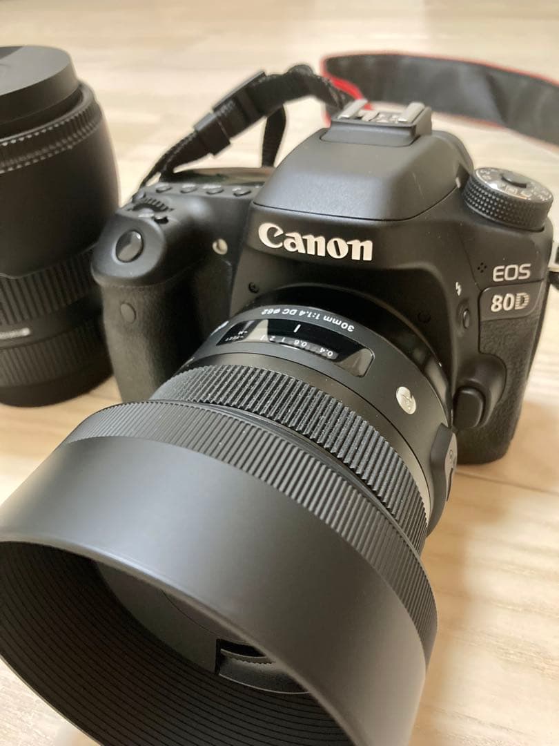 【未使用級】Canon EOS80D + シグマ 標準＋単焦点2本レンズセット Canon EOS 80Dにタムロン18-400mmとシグマ100-400mmを付け替えて撮り