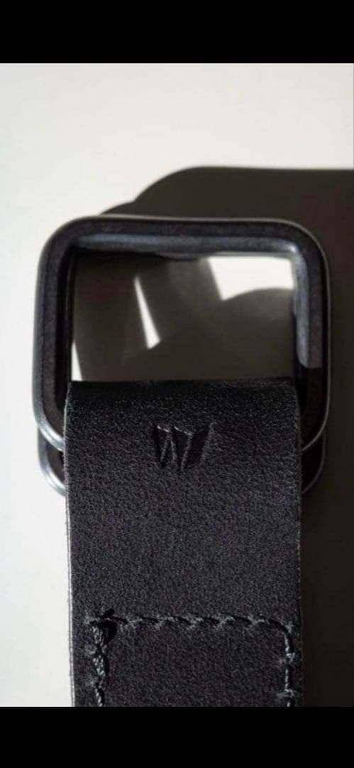 w double belt OVY (smooth leather) ベルト MUSINSA公式 | OEUVA ブラックレザー ダブルレイヤード ベルト