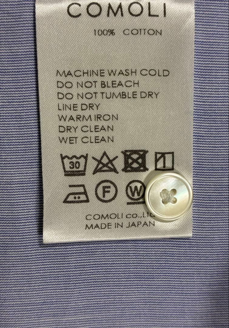 試着のみ✨ 希少 新型 22aw サイズ4 コモリ シャツ SAX STRIPE - メルカリ