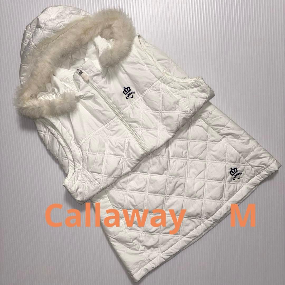 Callaway キャロウェイ セットアップ　フード付きベスト&スカート M キャロウェイ（CALLAWAY）（レディース）ゴルフウェア スカート