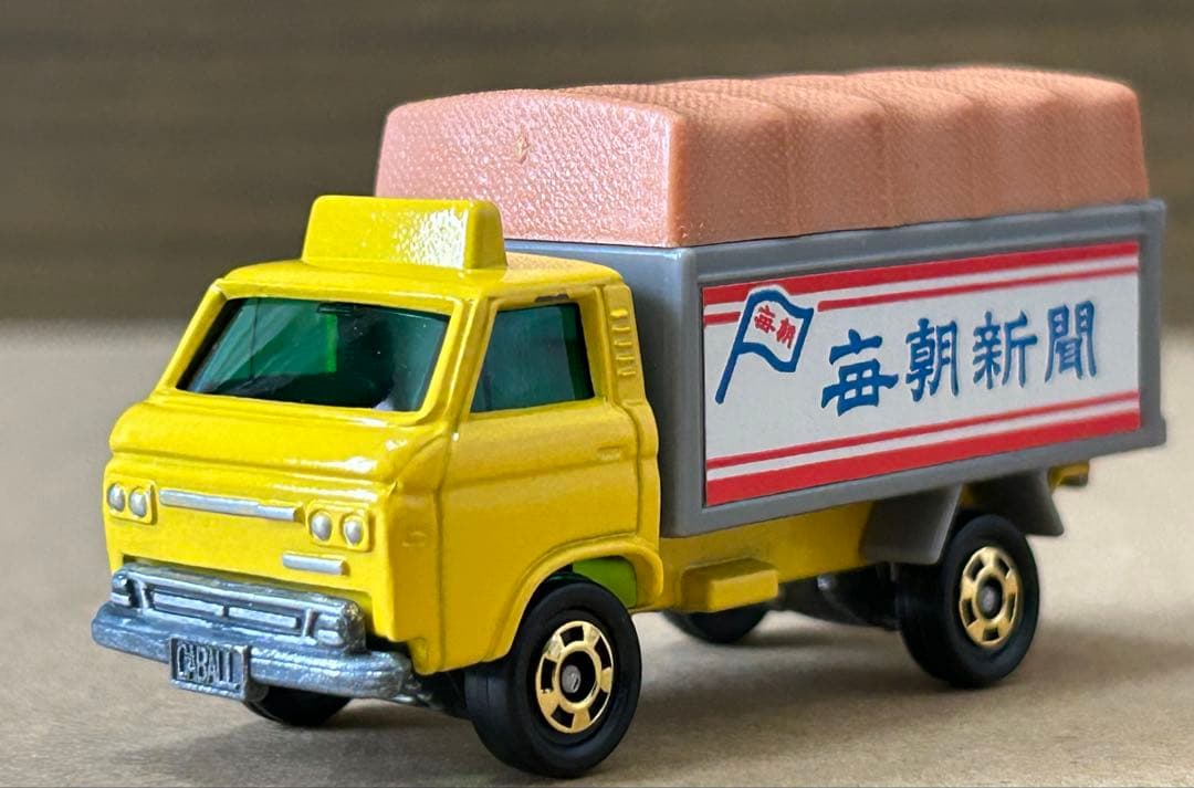 トミカ 日産 キャブオール 新聞配達車 毎朝新聞 ミニカーショップ ケンボックス トミカ 黒箱☆107☆日産キャブオール