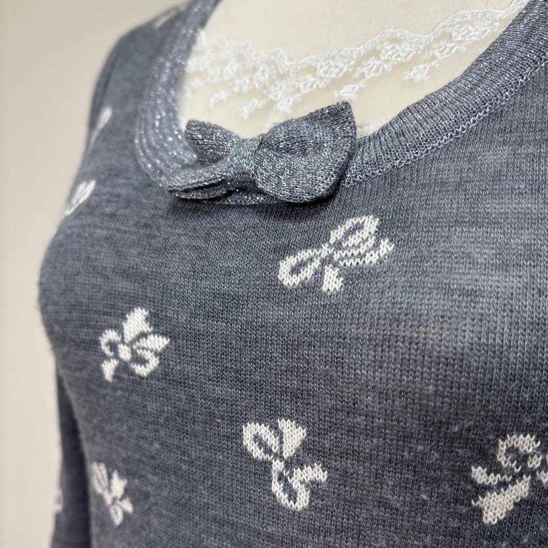 フェアリーグランジ y2k ダークコア 森ガール 姫ギャル リボン ニット