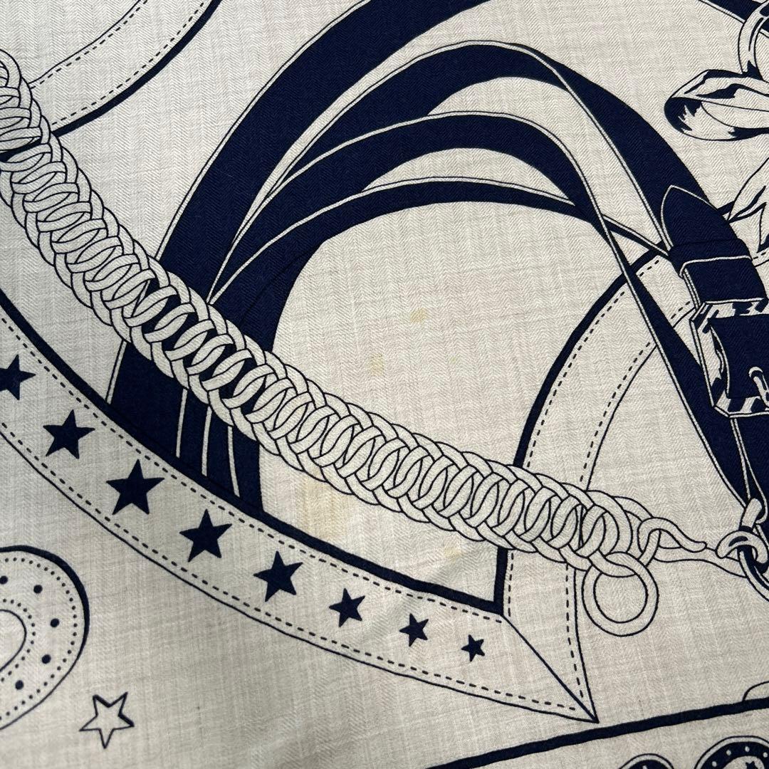 HERMESエルメス カレジェアン 140 朝の散歩バンダナ カシシル ストール