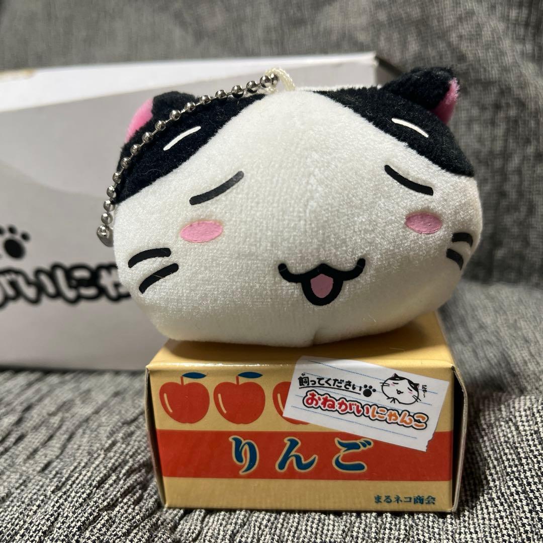 新品❤️飼ってください　おねがいにゃんこ　猫　ぬいぐるみ　ハチワレ　レトロ　希少