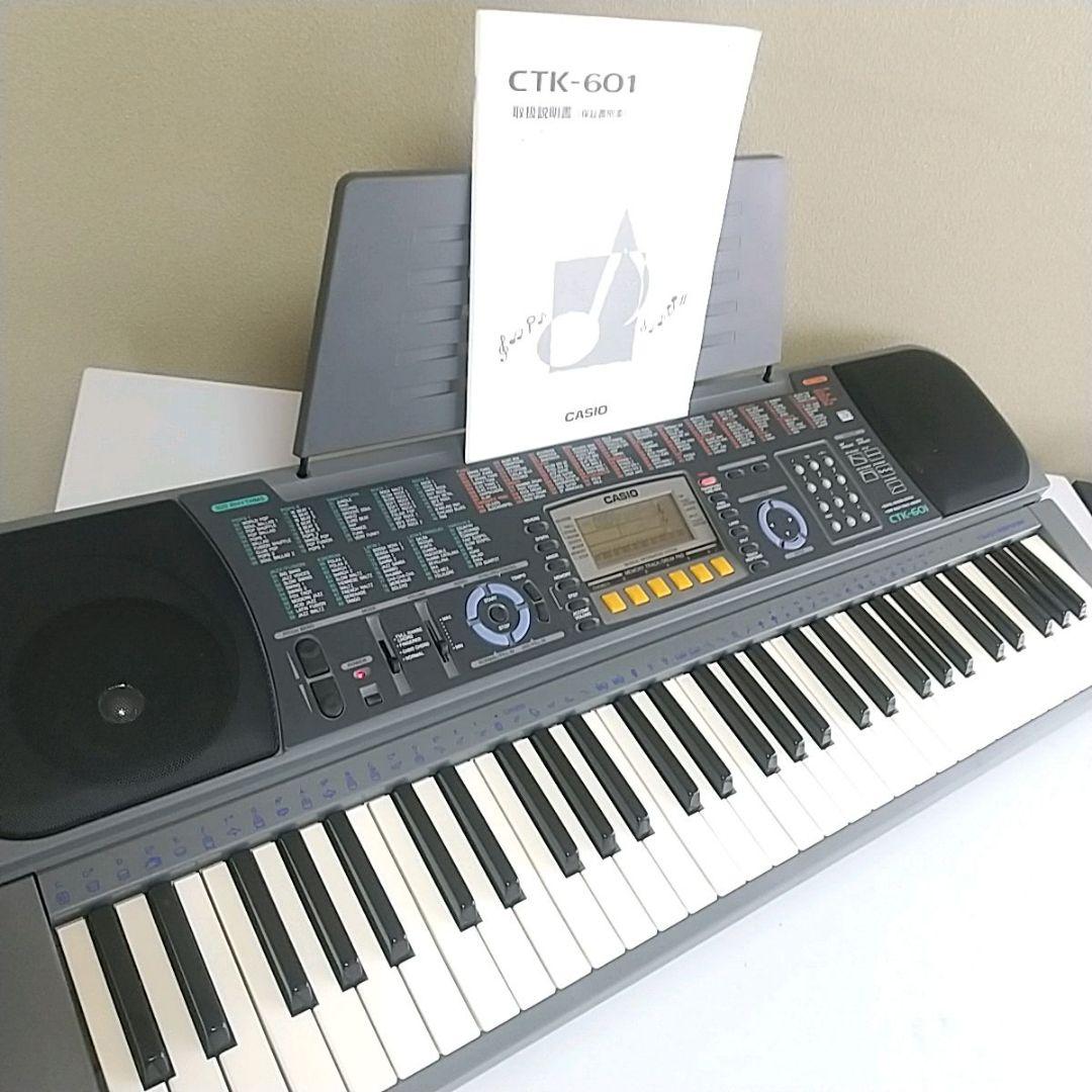 CASIO カシオ 電子キーボード 電子ピアノ CTK-601 アダプター付 - メルカリ