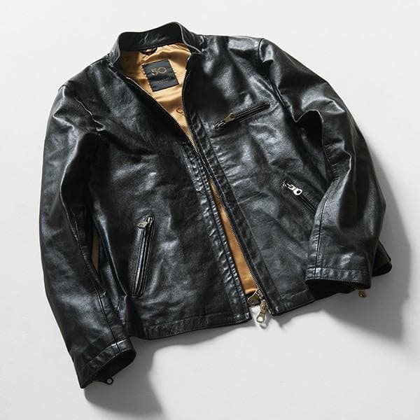 Cinquanta 高級ホースハイドレザー シングルライダースジャケット 干場