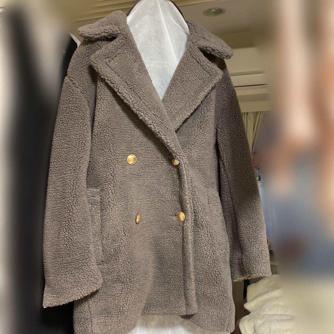 アプワイザーリッシェ《泉 里香さん×Oggiコラボ》ボアダブル釦コート