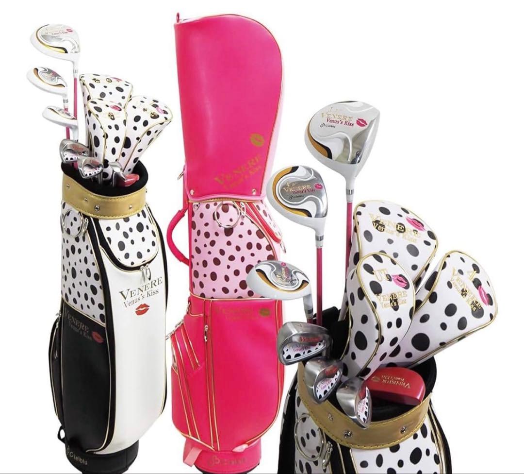 ⭐︎kiki..♡⭐︎ ヴェネレ×シェルブル　ゴルフクラブセット Amazon.co.jp: ヴェネレ×シェルブル レディース クラブセット 7本（1W