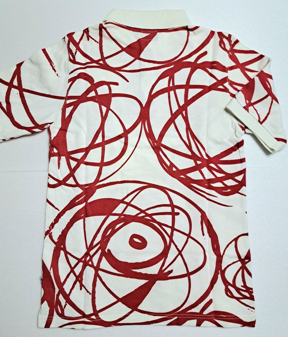 ゴルフ・M】Stüssy × FL アトミックリング ポロシャツ 白×赤 - メルカリ