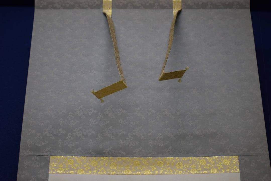 真作/春華/五言絶句/書/春眠不覚暁・・・/布袋屋掛軸HJ-788