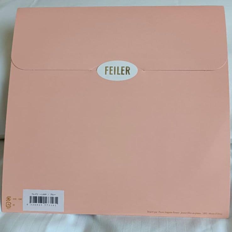 ルノワール オルセー美術館 印象派 FEILER フェイラー ハンカチ ブルー