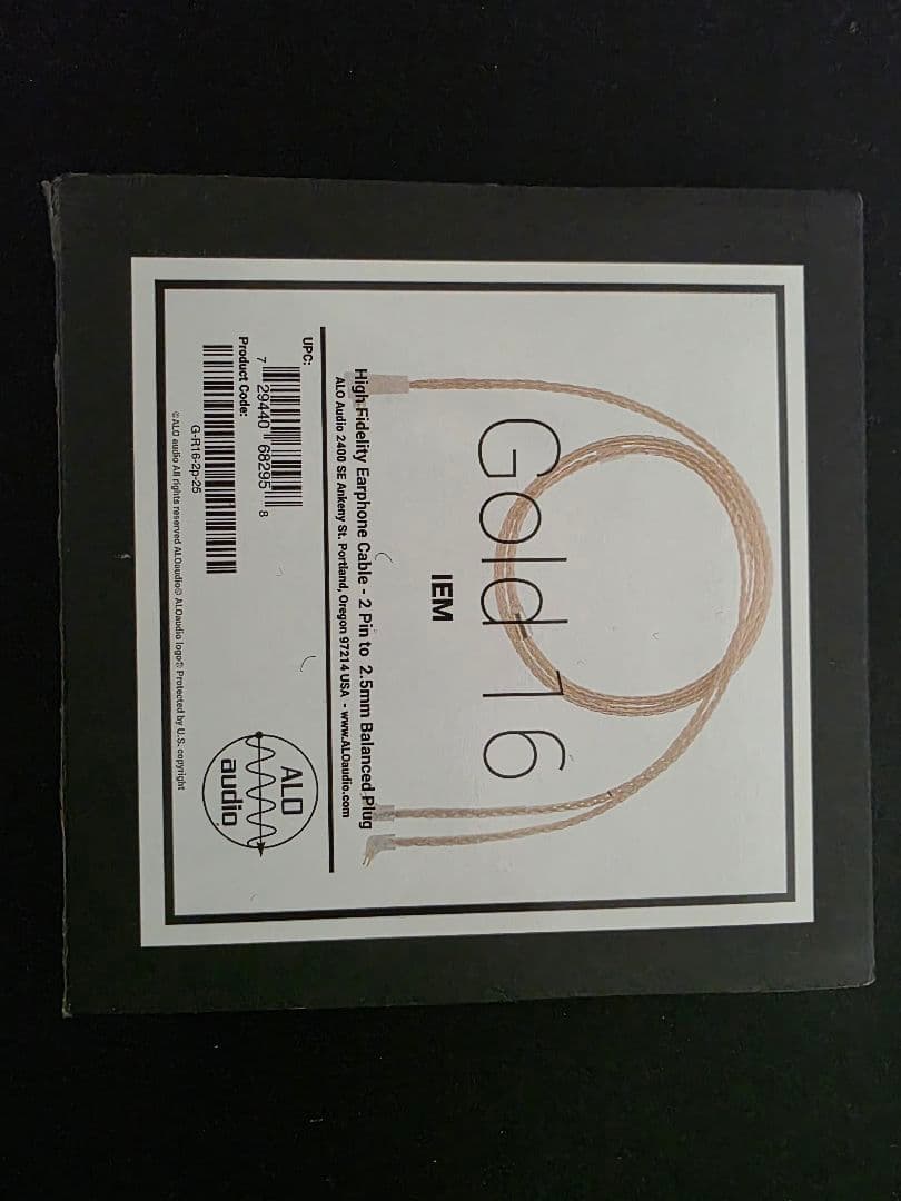 新品 ALO audio Gold 16 IEMリケーブル 2.5mm 2pin