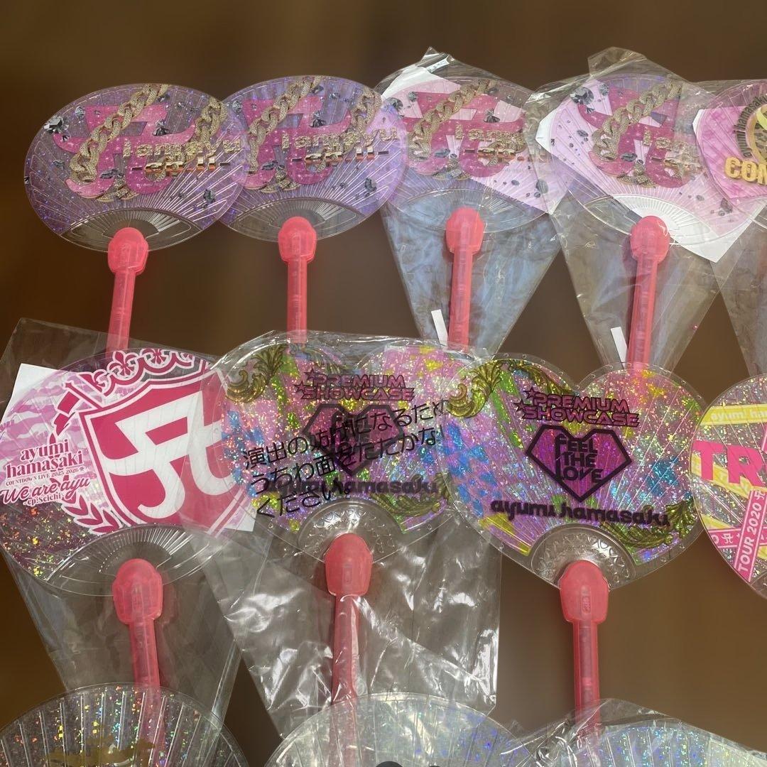 ペンライト　団扇　うちわ　17本セット　まとめ売り　浜崎あゆみ　グッズ　レア