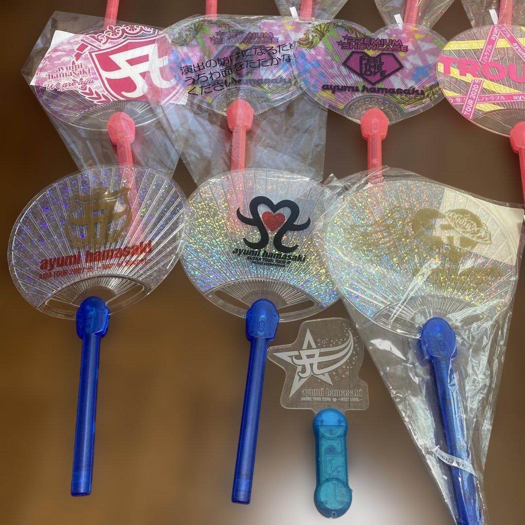 ペンライト　団扇　うちわ　17本セット　まとめ売り　浜崎あゆみ　グッズ　レア