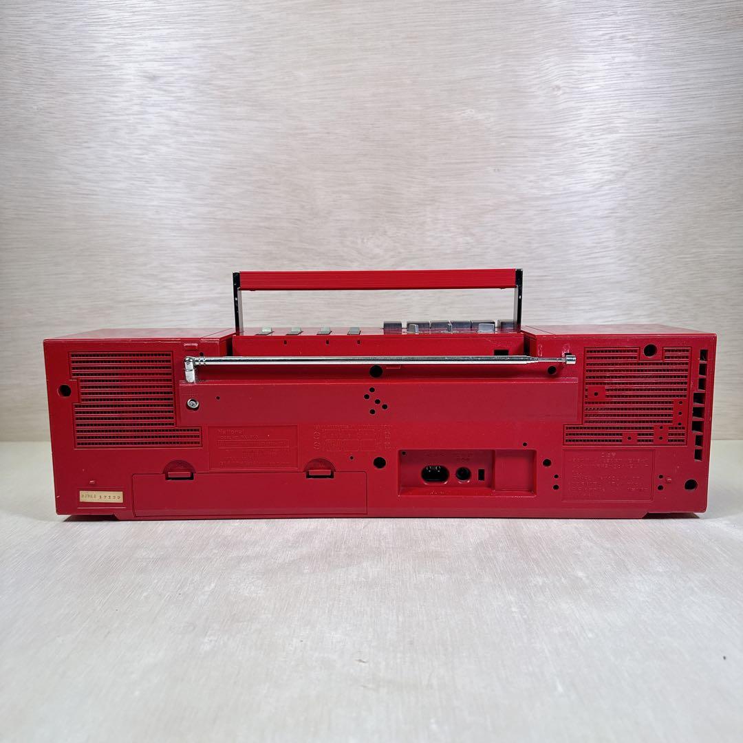 美品 National RX-F10 ラジカセ レッド 赤 通電・ラジオOK 赤 - メルカリ