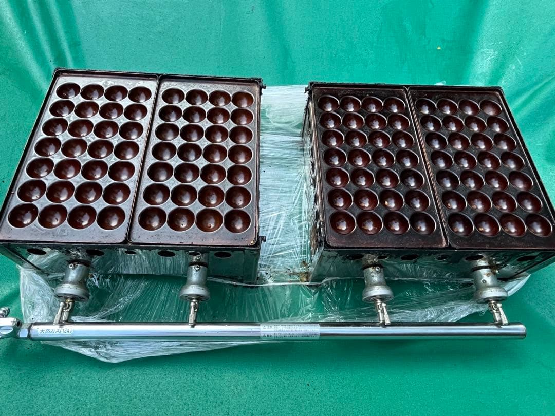 銅板　4枚 たこ焼き台 銅板 28穴×4 112穴 銅製 たこ焼き器（4連タイプ） - 業務用厨房機器・調理道具・販売の