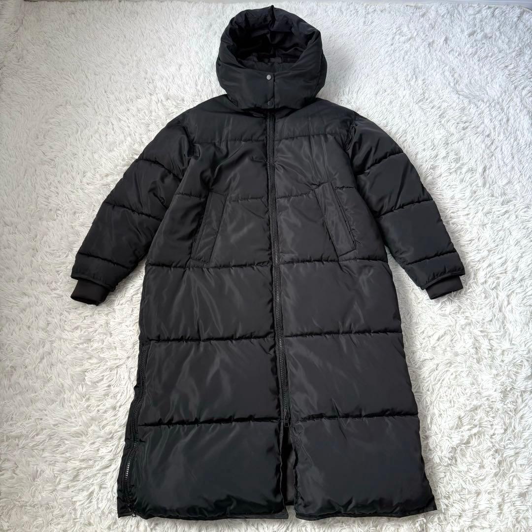 極美品✨】ZARA ザラ エクストラ ロング パファー ダウンコート 黒 L
