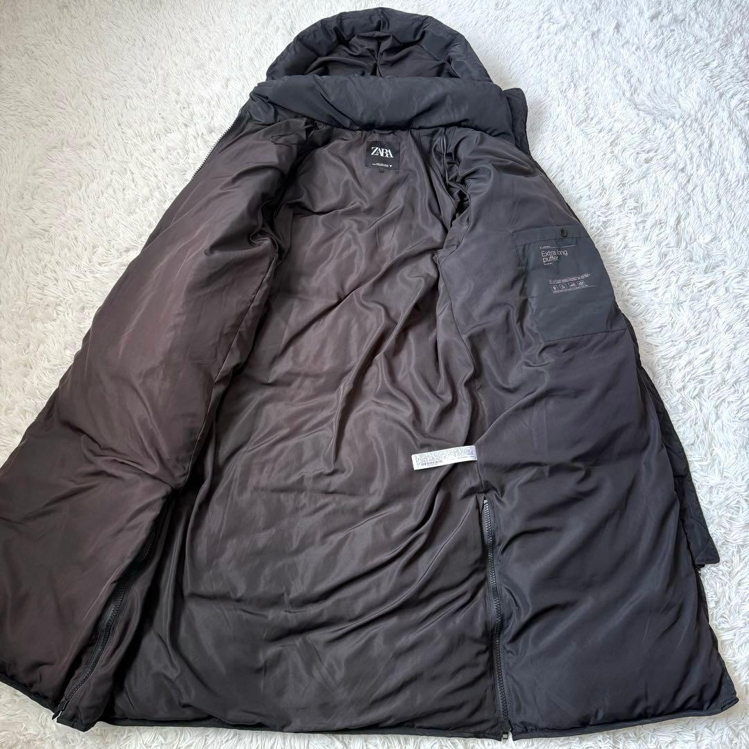 極美品✨】ZARA ザラ エクストラ ロング パファー ダウンコート 黒 L