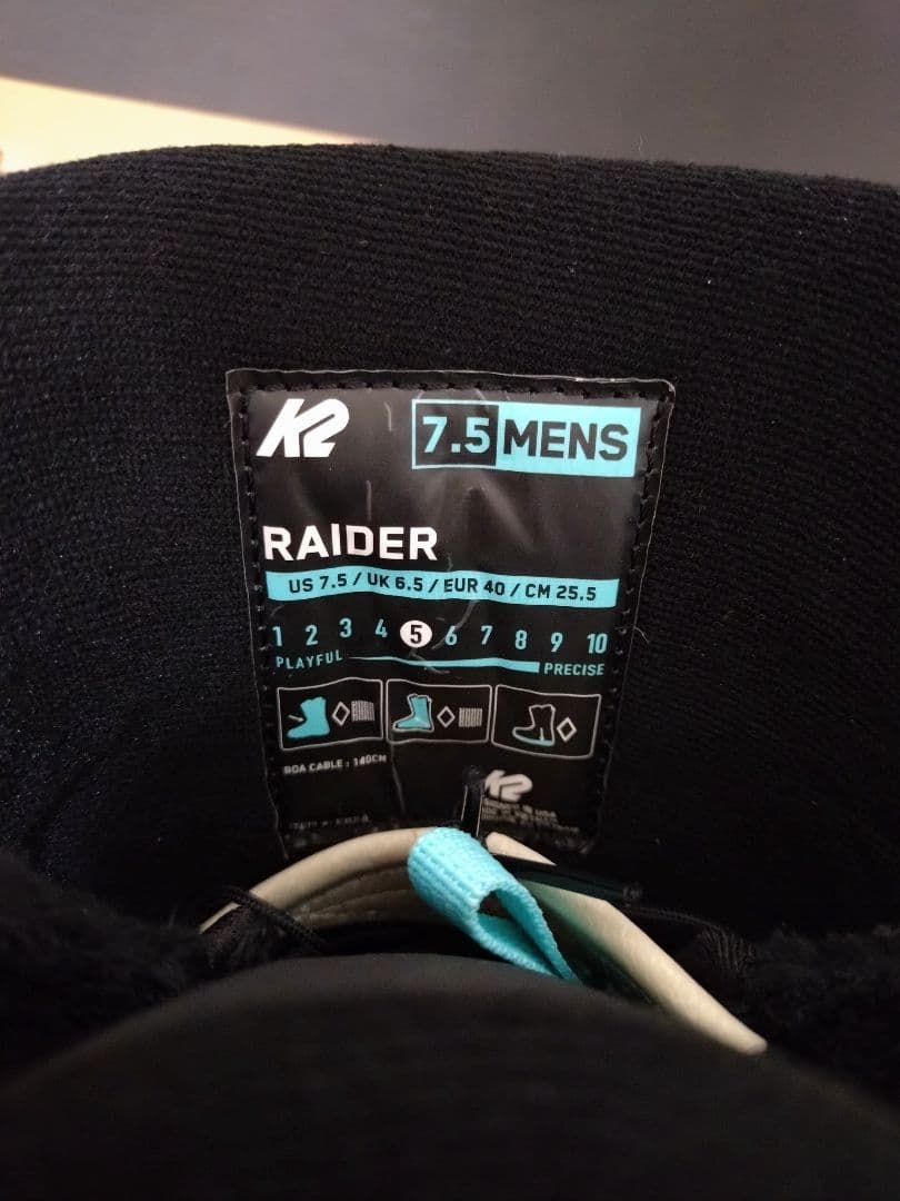 K2 RAIDER 新品 未使用スノーボード ブーツ ホワイト系 25.5cm