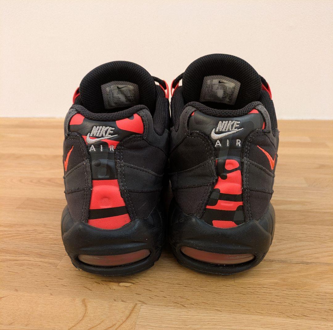 NIKEナイキ エアマックス95 ブラック レーザークリムゾン 27.5cm