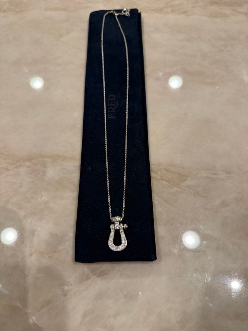 フレッドFRED フォース10 ネックレス LMK18WGフルパヴェダイヤ正規品