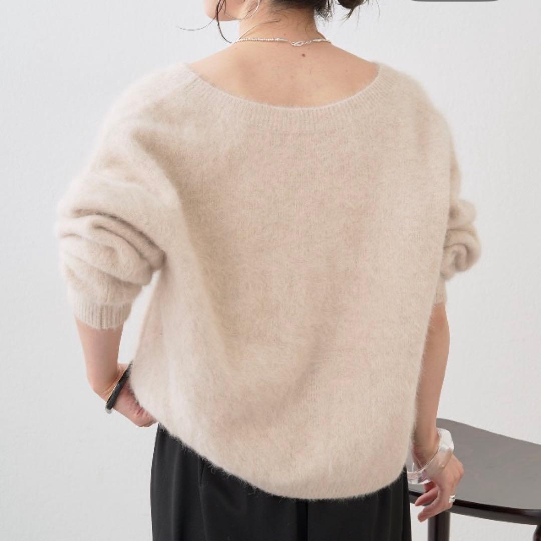 極美品⭐️オメカシ ファーカシミヤ カーディガン 2WAY アイボリー F
