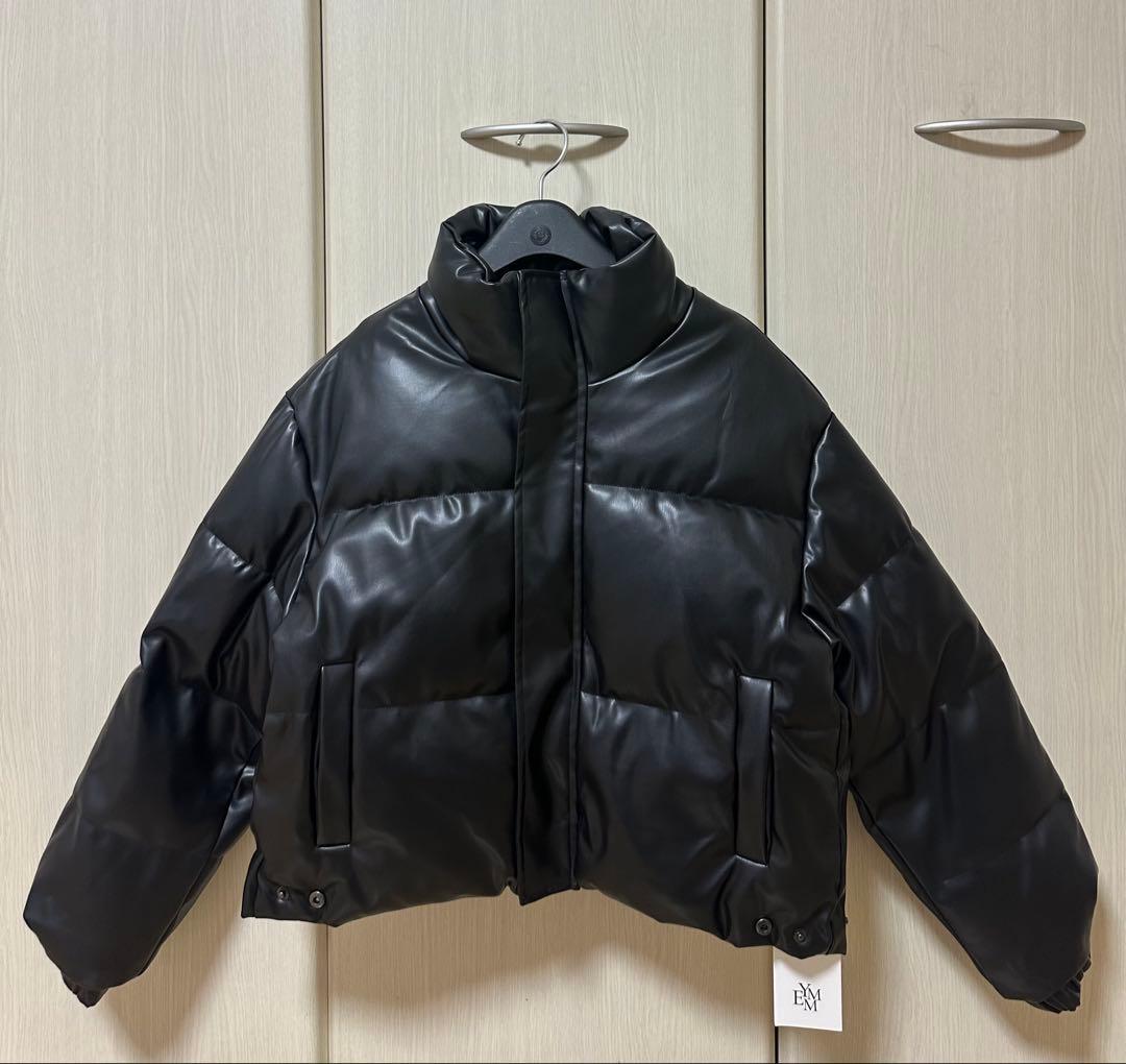 emmy レザータッチパデッドショートブルゾン ブラック - メルカリ