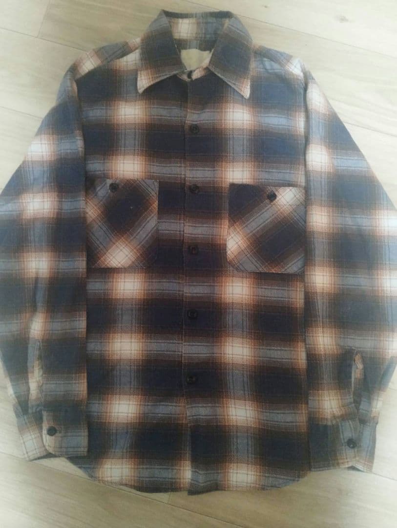 Sears オンブレチェック プリントネルシャツ カート コバーン - メルカリ
