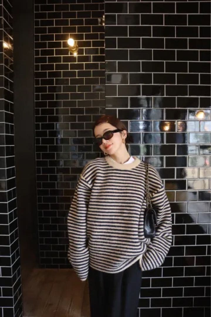 ëpa epa エパ man knit\"border\" snowman knit