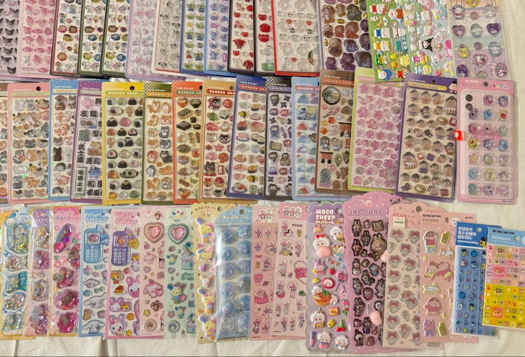 新品未開封★ボンボンドロップシール等シールまとめ売り 99枚