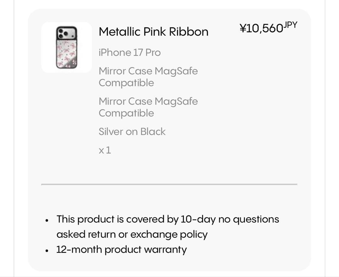 CASSETIFY iPhone 17 Pro ケース メタリックピンクリボン - メルカリ