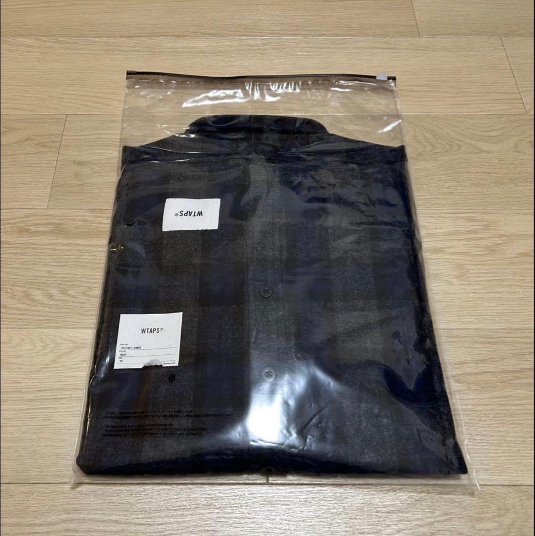 WTAPS 25AW TXT 01 LS NAVY サイズM チェックシャツ - メルカリ