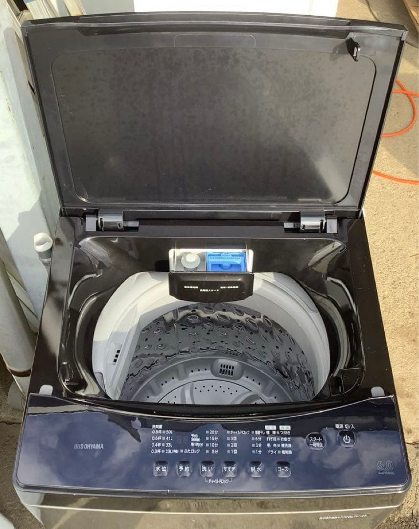 がんちゃん 22年製 アイリス 洗濯機 IAW-T605BL 6.0kg