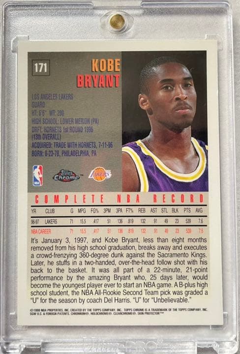 KOBE  BRYANT コービーブライアント Topps Chrome 2nd