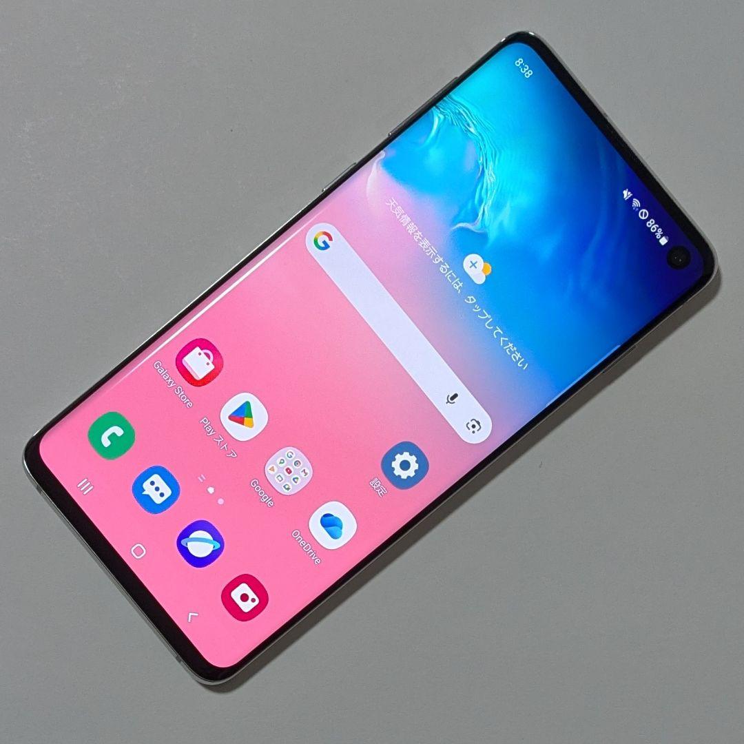 【概ね美品】Galaxy S10 SM-G973C 白 ドコモ SIMフリー Galaxy S 【SIMフリー】GALAXY S10 SM-G973C プリズムホワイト 楽天
