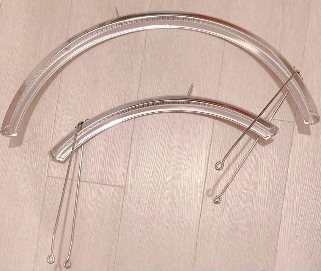 BIANCHI　ビアンキ　ミニベロ　20インチ　亀甲フェンダー　前後セット　純正 美品）純正ビアンキ Lepre ミニベロ8 亀甲フェンダー 前後セット