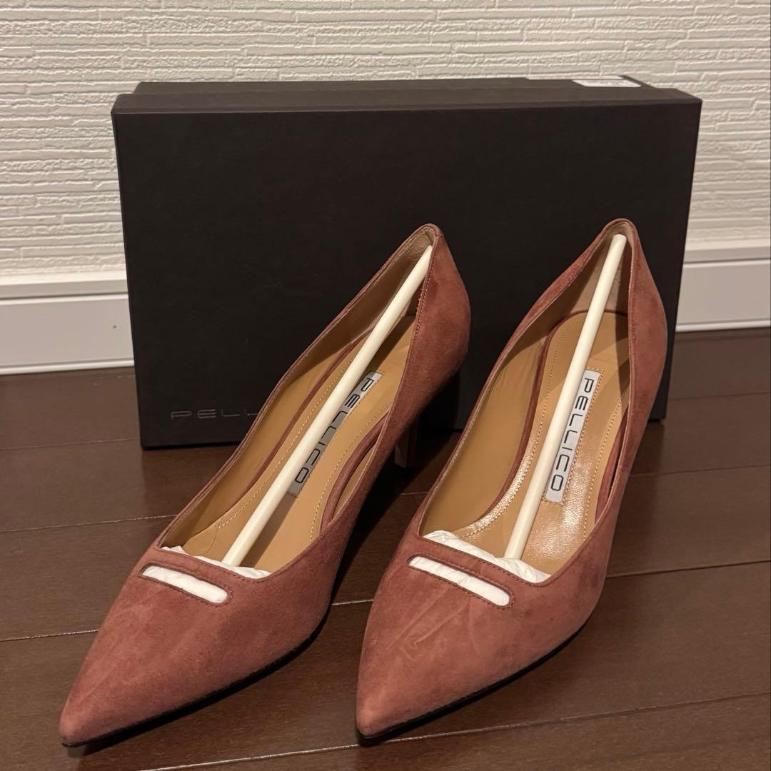 PELLICO ブラウン スエード ハイヒール PELLECO ダークブラウン スエード ハイヒール - メルカリ