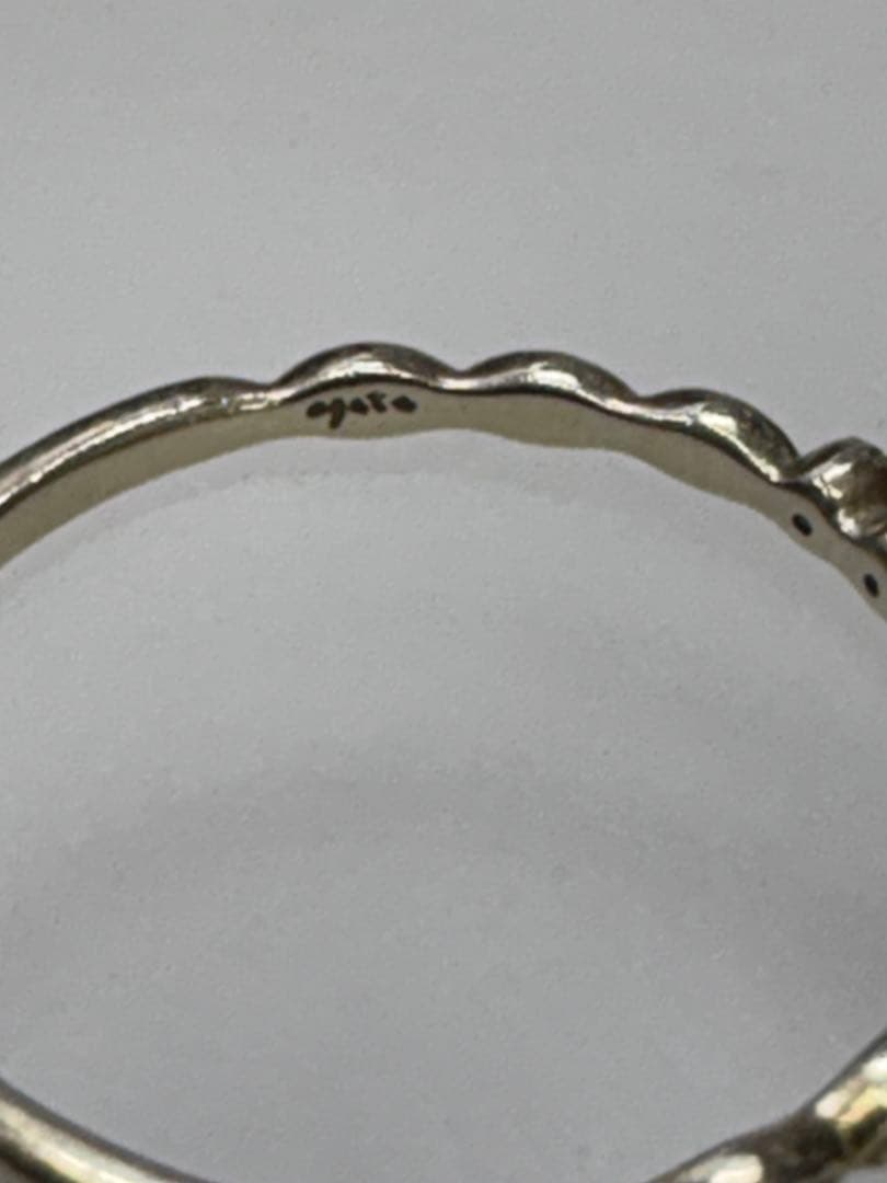 アガット・k10ダイヤリング・13号・1.2g・中古品