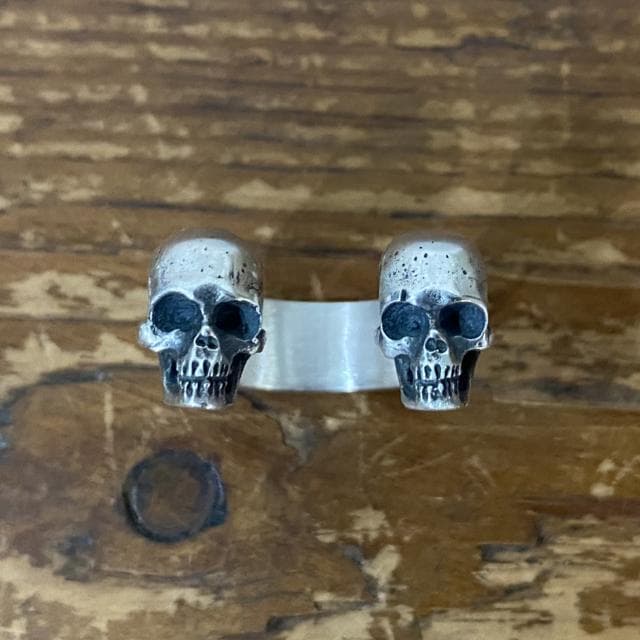 ジョニーデップ愛用 marylin of mars ダブルスカルリング|mercari