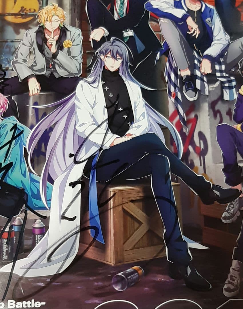 直筆サインポスター　ヒプノシスマイク★碧棺左馬刻 山田一郎 飴村乱数 神宮寺寂雷