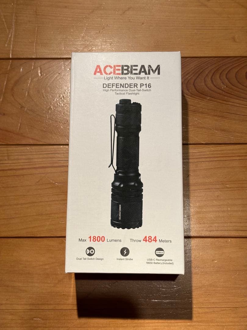 ライト・ランタン ACEBEAM DEFENDER P16 GREY Tail-dual Switch Tactical Flashlight|Acebeam® Official Store |High