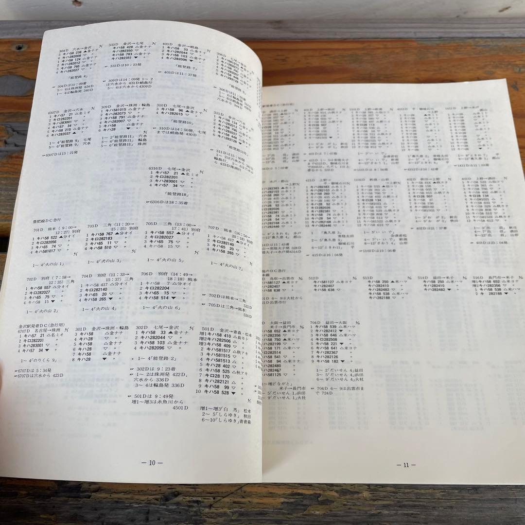 【希少】国鉄気動車、客車編成表82年版機関車配置表付ジェー·アール·アール発行③