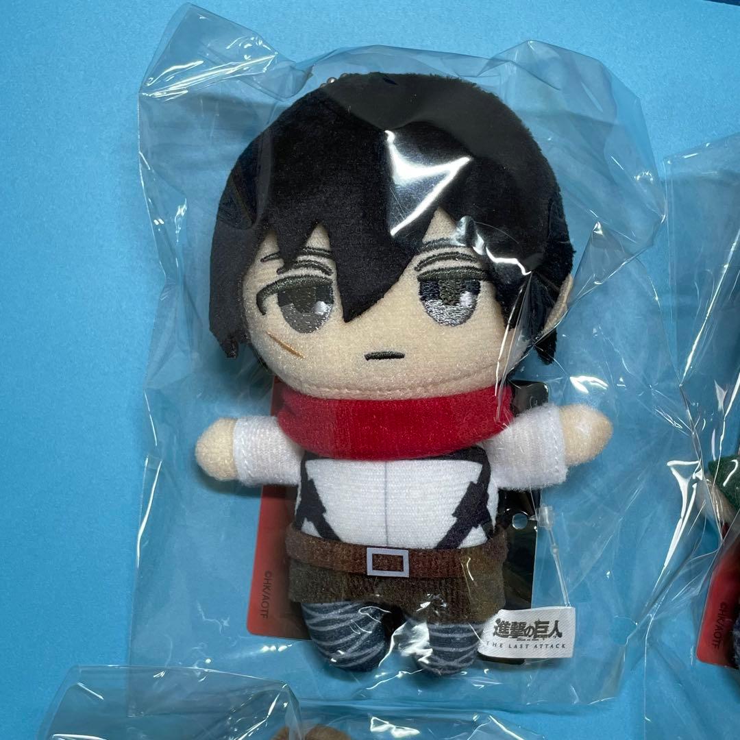 劇場版 進撃の巨人 完結編 ぬいぐるみキーホルダー 4種コンプリート 未