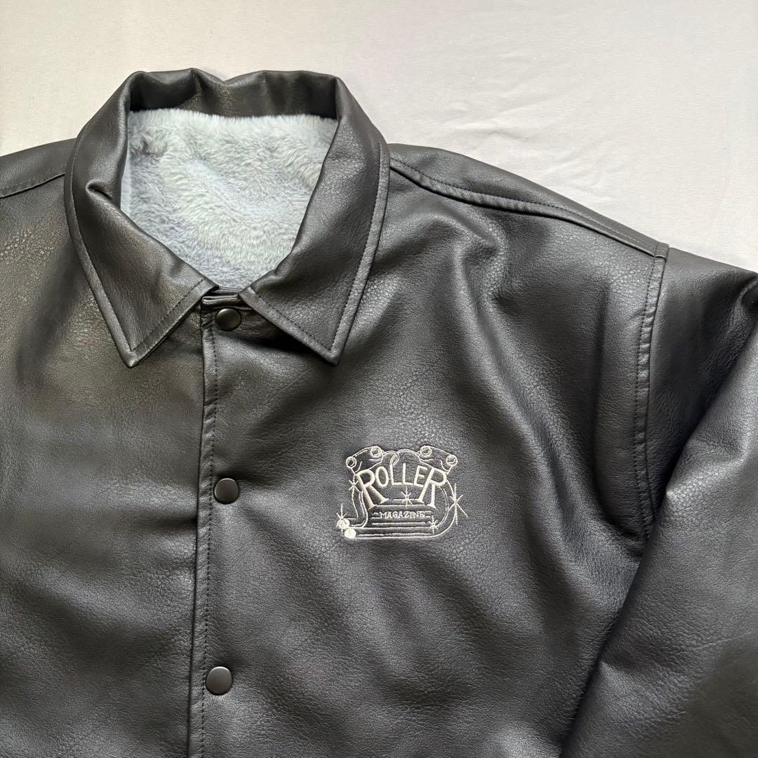 極美品 ROLLER FAKE LEATHER COACH JACKET - メルカリ