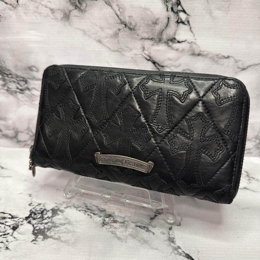 (極美品)大人気、クロムハーツ、長財布、ラウンドジップ、クロスパッチ、人気色、黒 楽天市場】【中古】 クロムハーツ 長財布 REC ZIP 3PTCH 3セメタリー