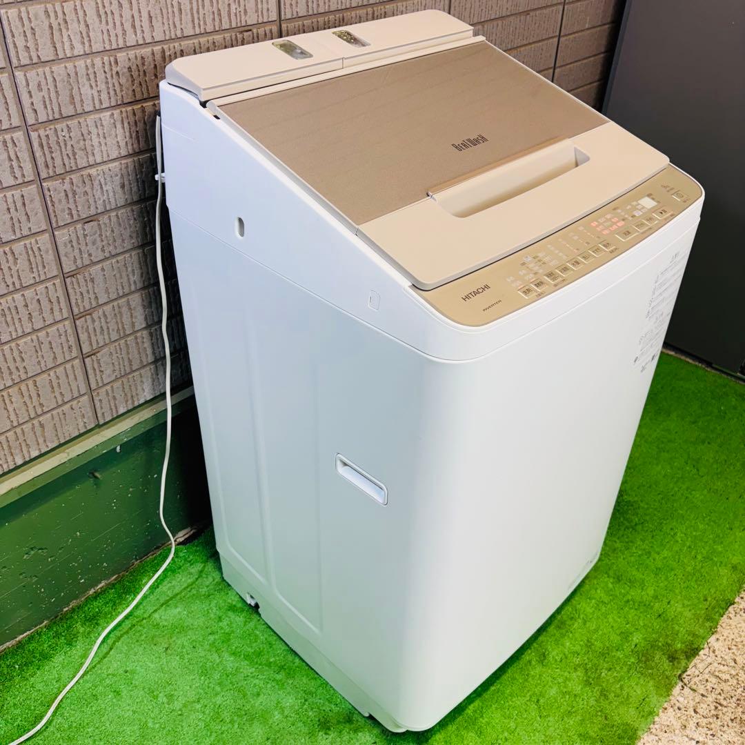 洗濯機 9.0kg 大容量 美品 日立 洗剤自動 21年製【地域限定配送無料】