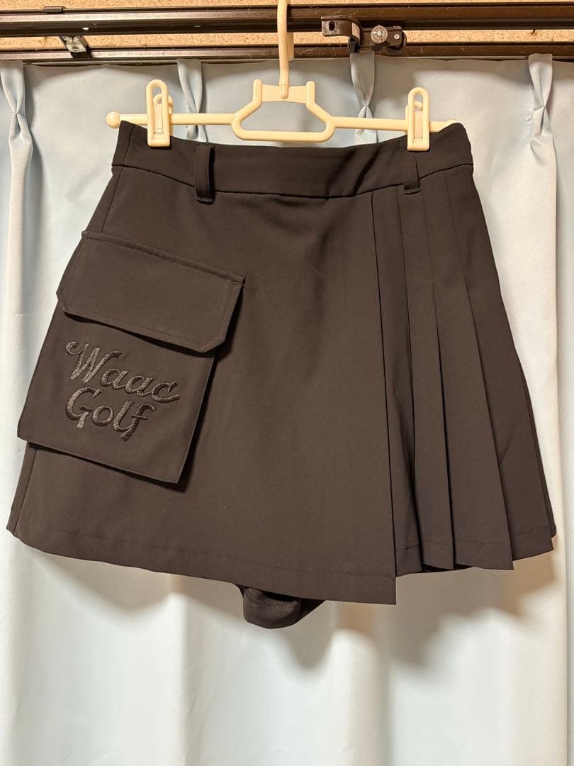 WAAC ブラック プリーツスカート 24 WOMEN プリーツキュロットスカート ブラック