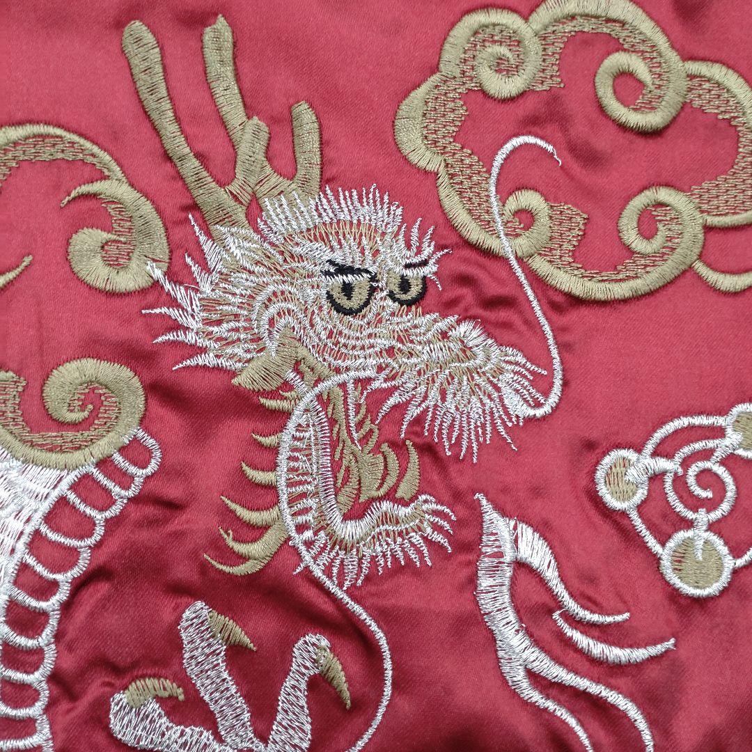 新品タグ付き 赤 龍虎刺繍 和柄 スカジャン Mサイズ - メルカリ