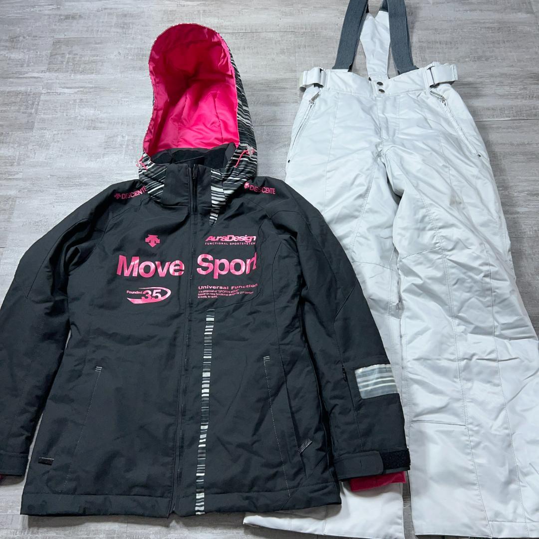 美品 デサント ムーブスポーツ スキーウェア レディース 9号 Mスノーボード DESCENTE - 美品 デサント ムーブスポーツ スキーウェア レディース 9