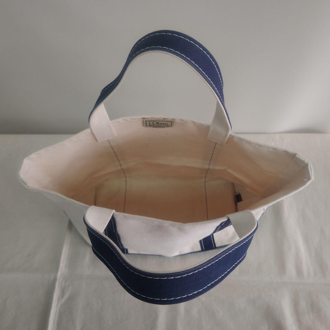 L.L Bean オープントートバッグ 生成り×ネイビー MADE IN USA - メルカリ